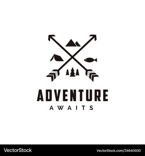 Outdoor Adventure Archer Hunter Travel Badge Logo Vector Image
