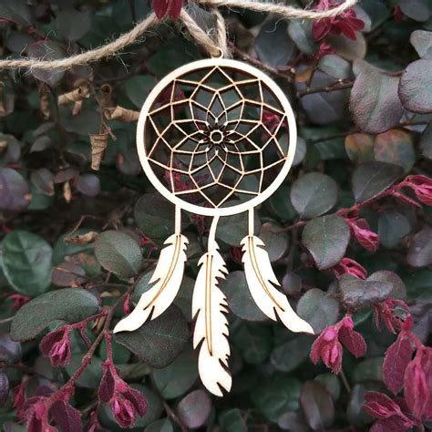 Buy 10pcs Wood Laser Cut Dream Catcher Feather Shape