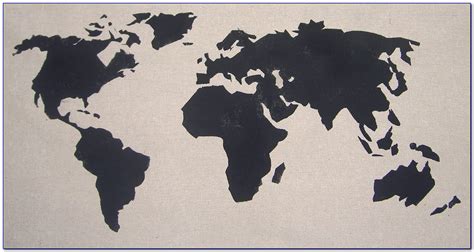 Easy World Map Stencil