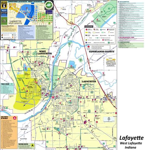 Map Of Lafayette And West Lafayette