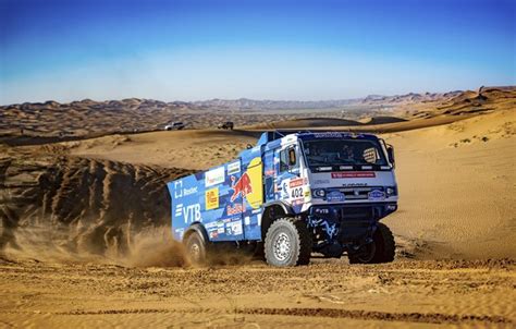 Wallpaper Sand Machine Truck Race Master Russia Kamaz Rally