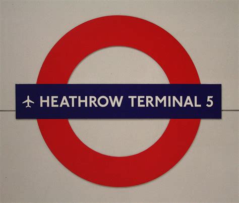 Heathrow Terminal 5 Underground Station Modern Roundel 20