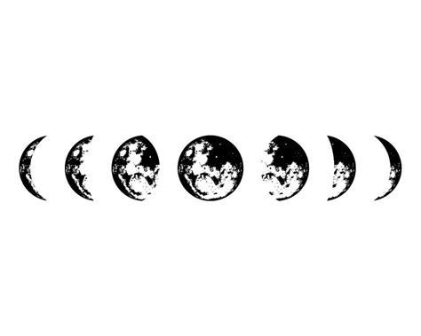 Moon Phases Vector Set Instant Download Svg Dfx Eps Cut File For