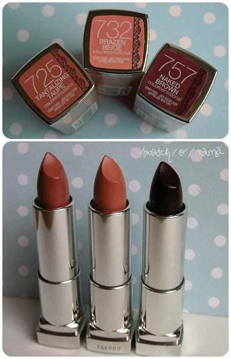 Swatch O Rama Maybelline Color Sensational Stripped Nudes Lippenstifte