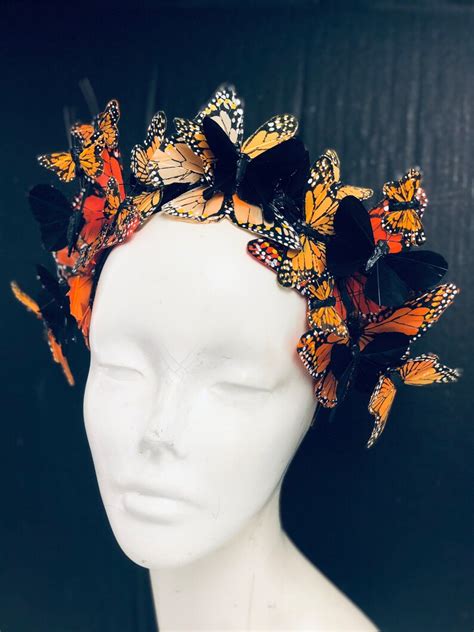 Butterfly Goddess Headdress Monarch Butterfly Headpiece Etsy