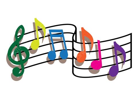 Colored Music Notes Black Background Wavy Vector Black Background