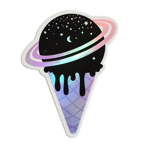 Space Ice Cream Sticker Pegatinas Kawaii Pegatinas Bonitas Pegatinas Imprimibles