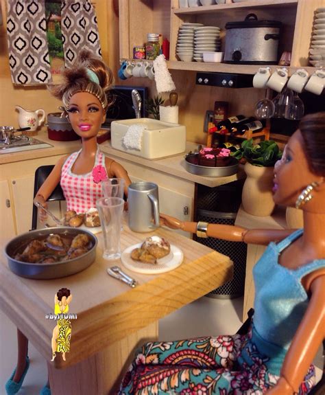 barbie dolls eating miniature doll food barbie food doll food barbie kitchen