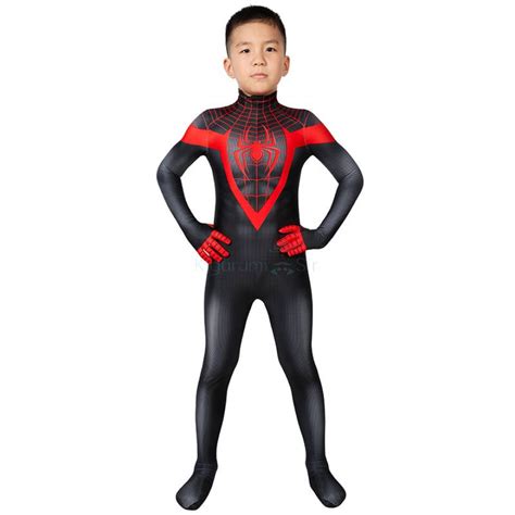 Spider Man Into The Spider Verse Miles Morales Cosplay Costume