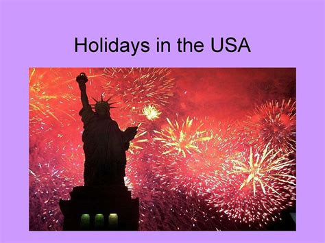 Holidays In The Usa Online Presentation