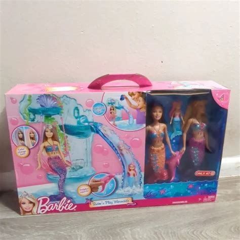 Barbie A Mermaid Tale Swim N Play Playset W Mermaids Nib Playset And