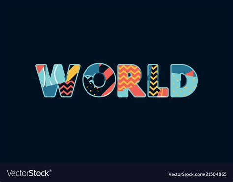 World Concept Word Art Royalty Free Vector Image