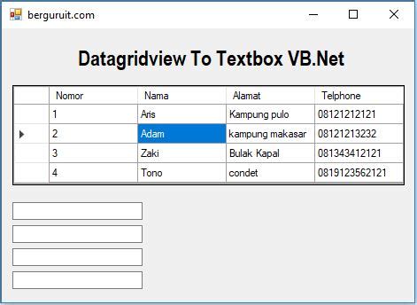 Cara Menampilkan Data Dari Datagridview Ke Textbox Vb Net Tips Seputar