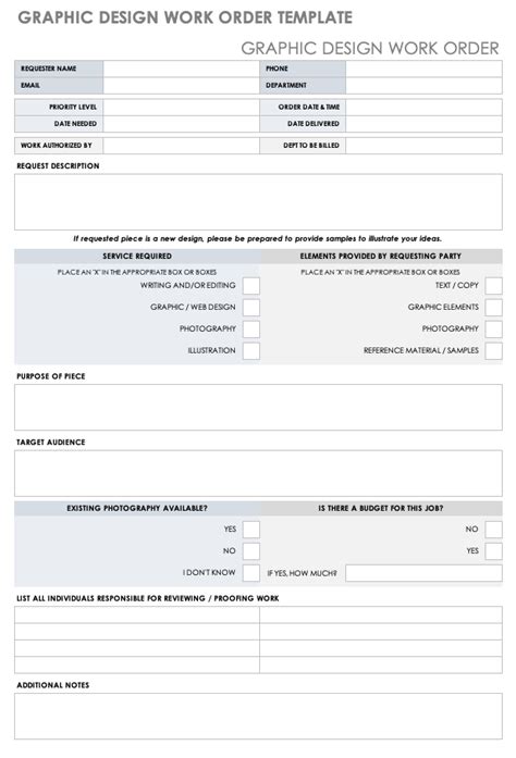 15 Free Work Order Templates Smartsheet