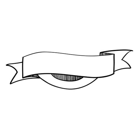 Wavy Doodle Ribbon Label Transparent Png And Svg Vector File
