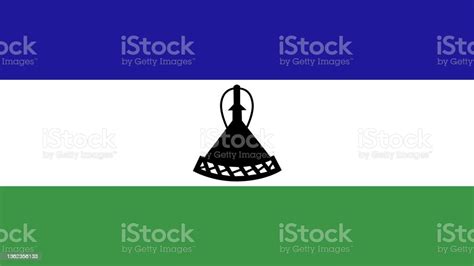 National Flag Of Lesotho Eps File Mosotho Or Basotho Flag Vector File