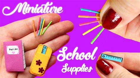 Tutorial Miniature School Supplies Miniature School Diy School