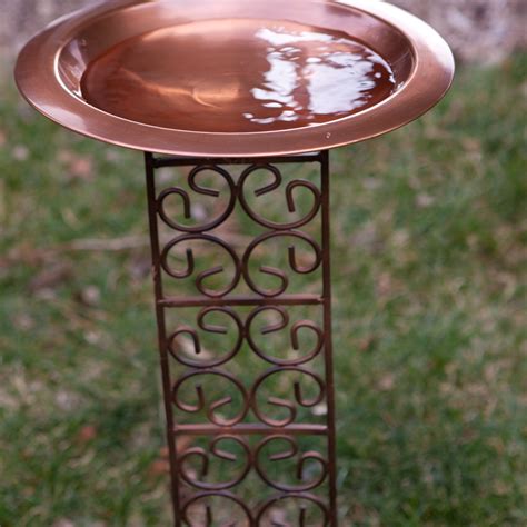 classic copper bird bath bowl with jalousie stake copper bird bath bird bath bowl metal