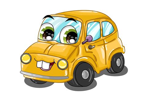 Happy Cute Yellow Car Graphic By Nevesgraphic777 · Creative Fabrica