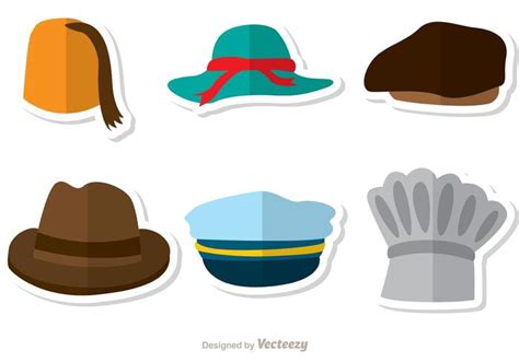 Colored Hats Vectors Pack 2 83223 Vector Art at Vecteezy