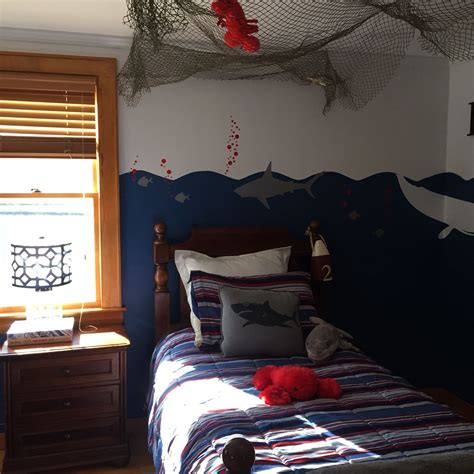 Fish Net Canopy Sleeping With The Fishes Nautical Boys Bedroom Fishing