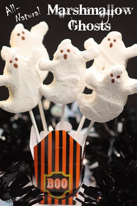All Natural Marshmallow Ghosts Made With Honey And Natural Sugar And