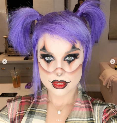 Kelly Osbourne Halloween Clown Makeup Celebs Celebrate Halloween
