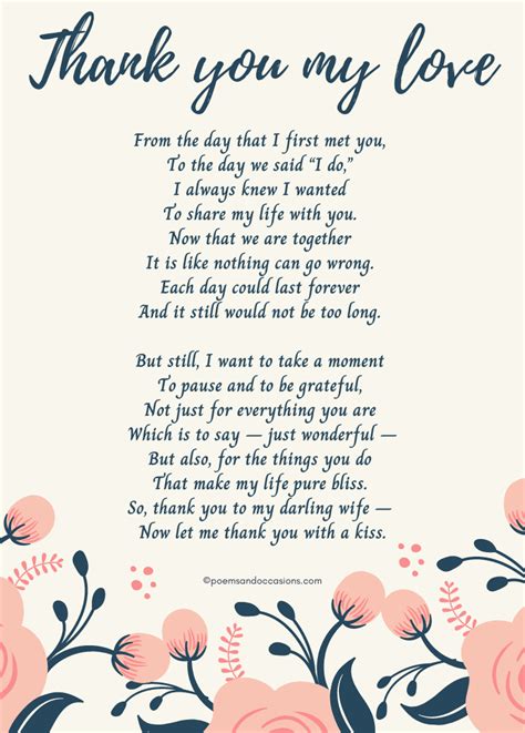 Heartfelt Thank You Poems To Show Appreciation Joy Poems And Occasions
