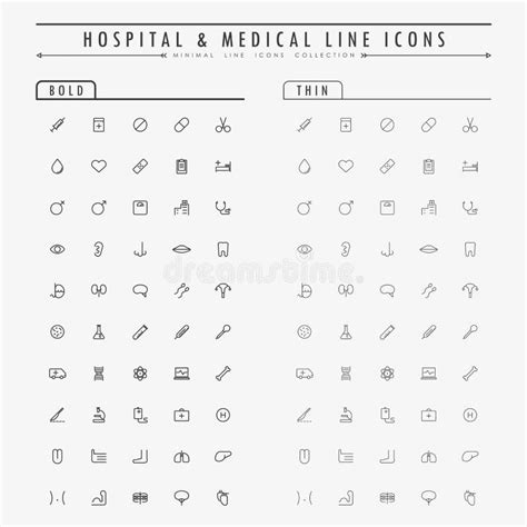 Pictogrammen Voor Ziekenhuizen En Medische Zorg Vector Illustratie