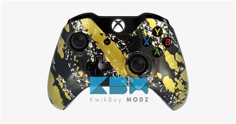 Custom Gold Splatter Xbox One Controller Kwikboy Modz Free