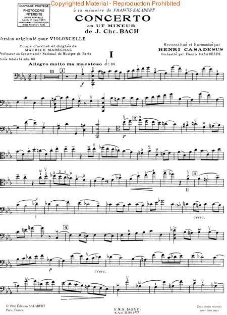 Cello Concerto In C Minor By Johann Christian Bach 1735 1782