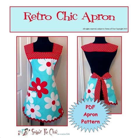Retro Chic Apron Pattern Vintage Apron Pattern Retro Apron Patterns