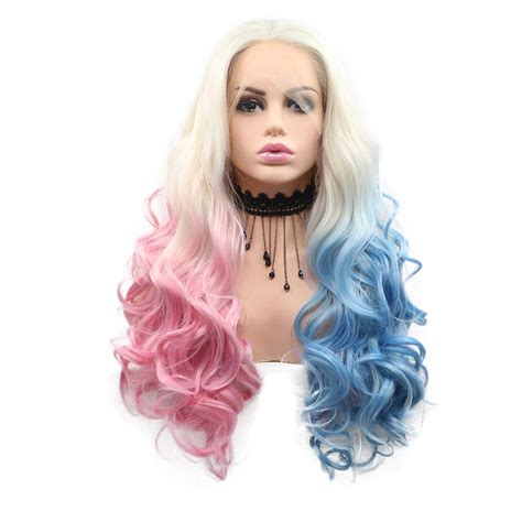 Sylvia 24 Platinum Blonde To Bluepink Ombre Body Wave