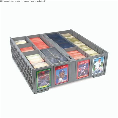 Bcw Gray Plastic 3200 Count Collectible Baseball Trading Card Storage Bin