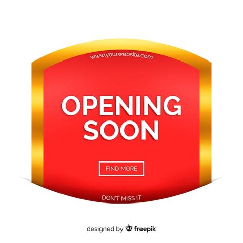Free Vector Opening Soon Background In Realistic Style