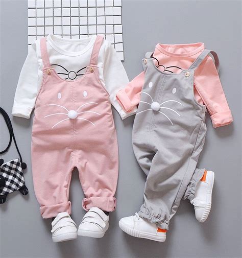 Весенние комплекты одежды для новорожденных девочек модный костюм