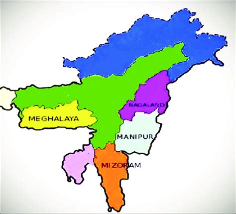 Northeast India Map