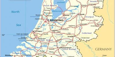 Holanda mapa - Plano de Holanda Holanda (Europa Occidental - Europa)