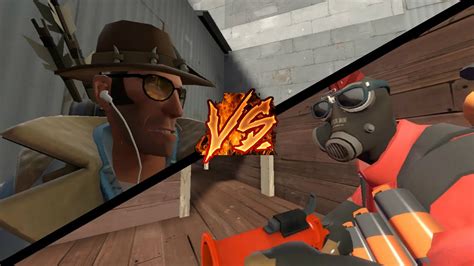 Tf2 The Epic Battle Between A Sniper And A Pyro Youtube