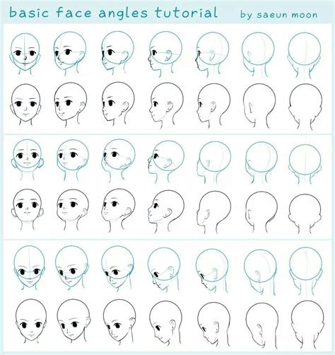 Face Rotation Drawing Heads Eye Drawing Drawing Poses Manga Drawing