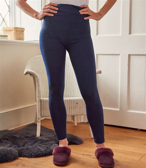 Navy Körperformende Jersey Leggings Aus Viskose Mit Geringem