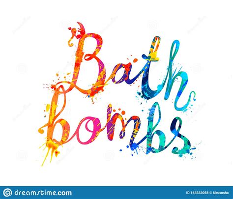 Bath Bombs Rainbow Splash Paint Stock Vector Illustration Of Relax