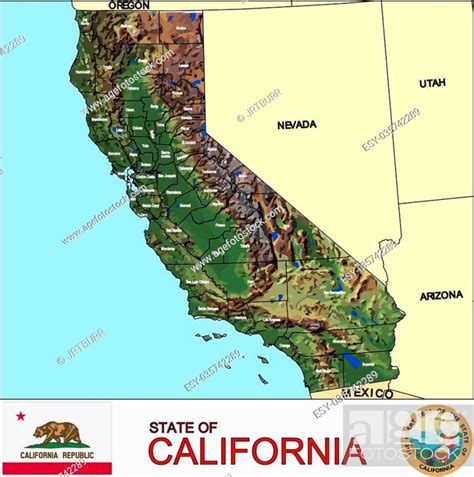 California Counties Map Stock Vector Vector And Low Budget Royalty Free Image Pic Esy