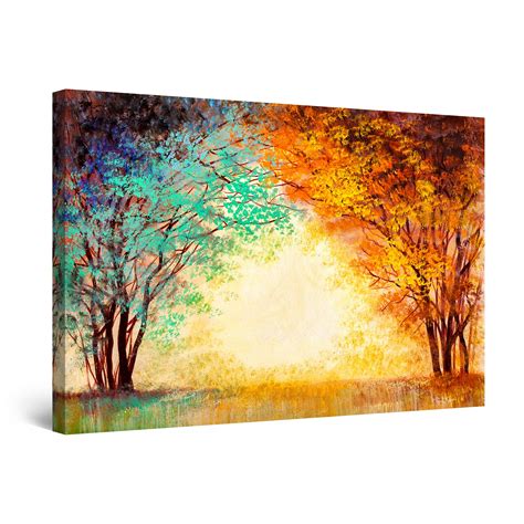Startonight Canvas Wall Art Abstract Tranquility Of Sunrise Through
