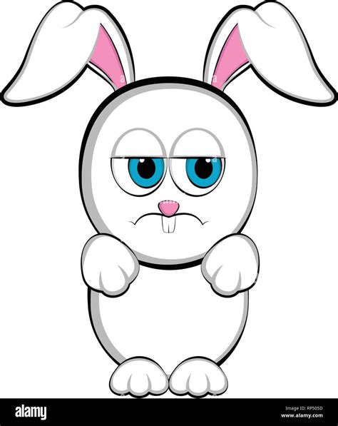 Cute Sad Easter Bunny Stock Vector Image And Art Alamy