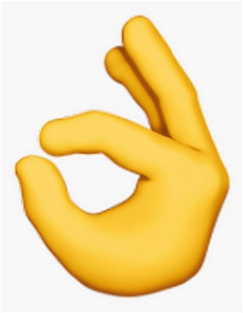 Transparent Background Ok Hand Sign Emoji The Image Is Png Format The