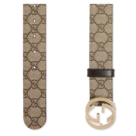 Gucci Canvas Gg Supreme Belt With G Buckle In Beige Natural Lyst