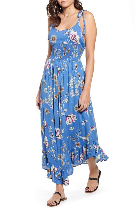 Angie Floral Tie Strap Maxi Dress Dresses Fashion Chiffon Maxi Dress