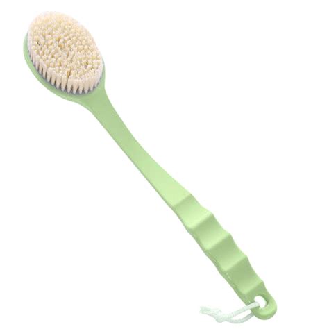 long handle bath brush soft hair bath brush with massage back brush green