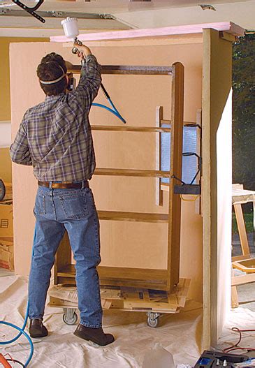 Spraying uses more paint, but the time you save using a. Make a Simple Spray Booth - FineWoodworking